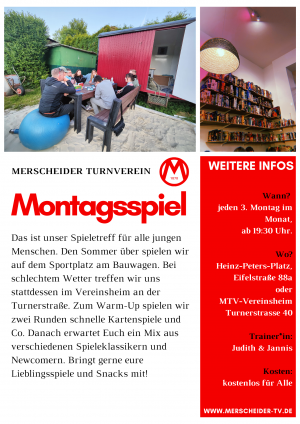 Flyer Brettspiele Merscheider TV Solingen